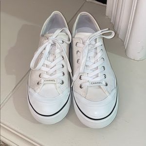 Chanel Weekender Sneaker with Heeled Logo